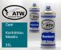 Preview: Opel, Karibikblau Metallic, 33L: 400ml Sprühdose + 400ml Klarlack - Set, von ATW Autoteile West.